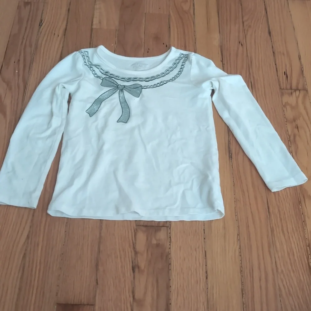 The‎ Children's Place Heart and Bow Long Sleeve Shirt Set